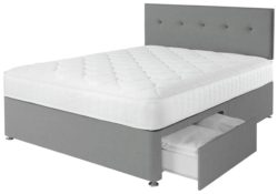 Airspring - Dalham Memory 2 Drawer Grey - Divan - Small - Double